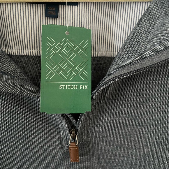 Men's gray Half-Zip Sweater - Picture 2 of 11